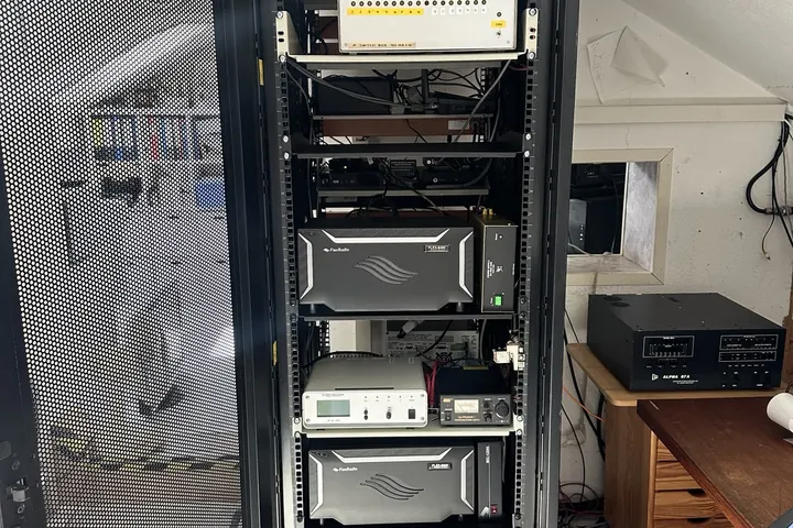 Front view of the station rack